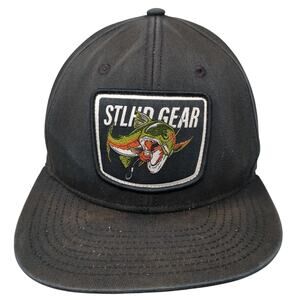 STLHD Gear Snapback Cap Black One Size Adjustable Embroidered 6 Panel